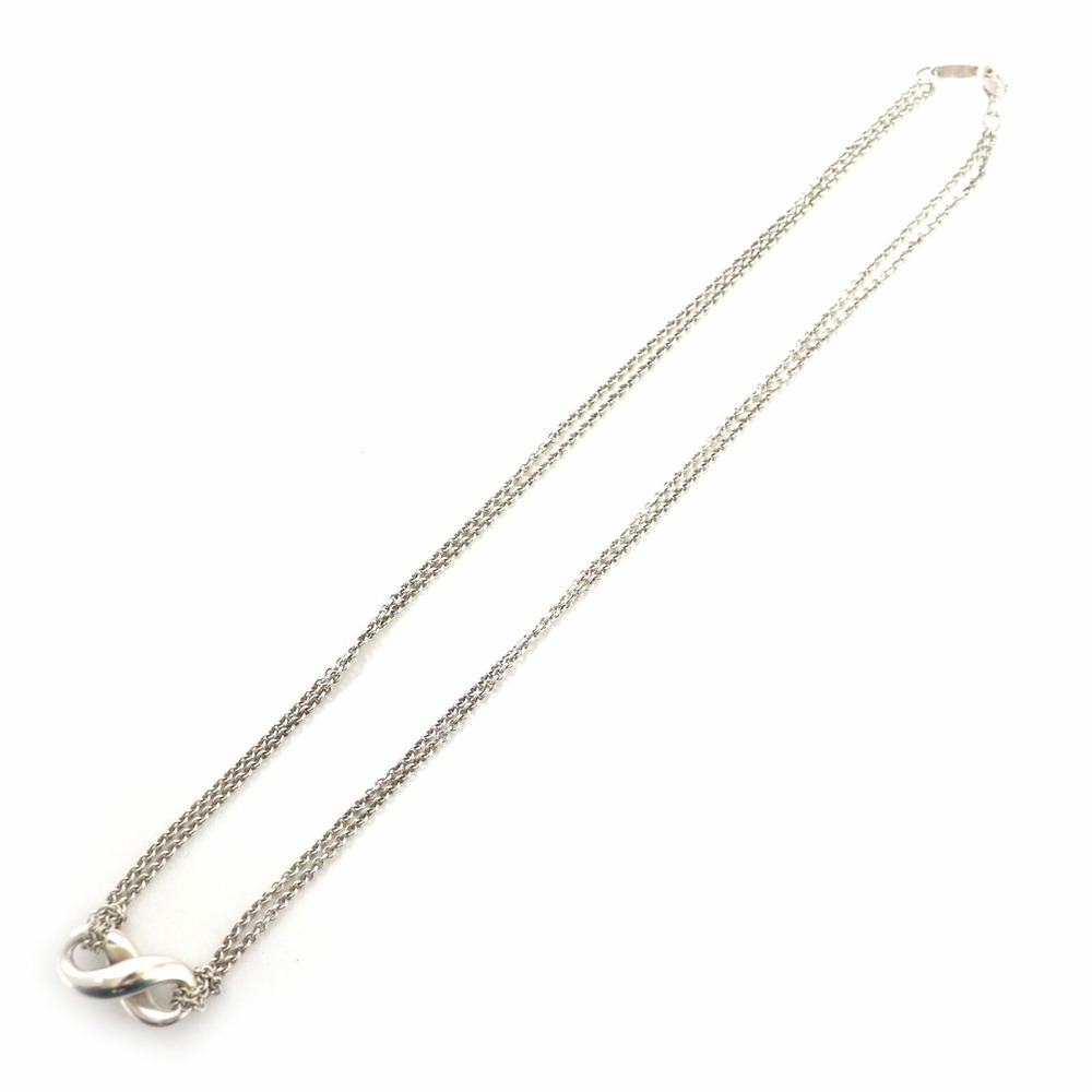 Tiffany Infinity Double Chain Necklace Silver